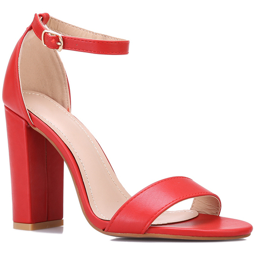 Pantofi Femei Sandale La Modeuse 15283_P42218 roșu
