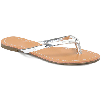 Pantofi Femei  Flip-Flops La Modeuse 61432_P140280 Argintiu