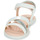 Pantofi Fete Sandale Geox J SANDAL KARLY GIRL Alb / Argintiu