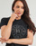 Îmbracaminte Femei Tricouri mânecă scurtă Karl Lagerfeld rhinestone logo t-shirt Negru