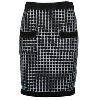 Îmbracaminte Femei Fuste Karl Lagerfeld boucle knit skirt Negru / Alb