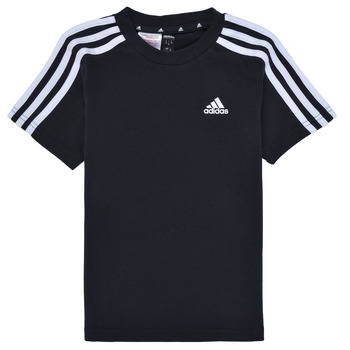 Îmbracaminte Copii Tricouri mânecă scurtă Adidas Sportswear LK 3S CO TEE Negru / Alb