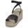 Pantofi Femei Sandale Crocs BROOKLYN WEDGE Negru / Bej