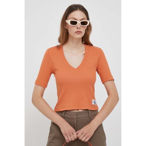 Îmbracaminte Femei Tricouri & Tricouri Polo Calvin Klein Jeans J20J222379 portocaliu