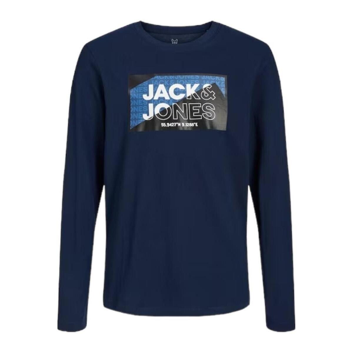Îmbracaminte Băieți Tricouri mânecă scurtă Jack & Jones  albastru
