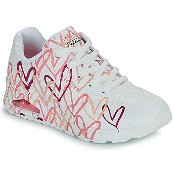 Pantofi Femei Pantofi sport Casual Skechers UNO GOLDCROWN - SPREAD THE LOVE Alb / Roșu