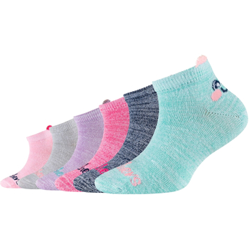 Lenjerie intimă Fete Șosete sport Skechers 6PPK Girls Casual Super Soft Sneaker Socks Multicolor