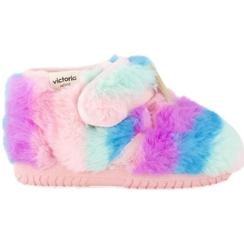 Pantofi Copii Botoșei bebelusi Victoria Baby Shoes 051137 - Rosa Multicolor