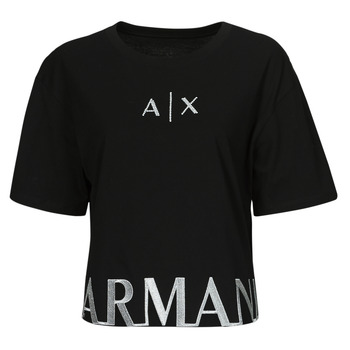 Îmbracaminte Femei Tricouri mânecă scurtă Armani Exchange 3DYTAG Negru / Argintiu
