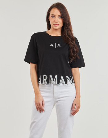 Îmbracaminte Femei Tricouri mânecă scurtă Armani Exchange 3DYTAG Negru / Argintiu