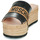 Pantofi Femei Papuci de vară Love Moschino MULE RIBBON Negru / Bej