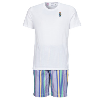 Îmbracaminte Bărbați Pijamale și Cămăsi de noapte Polo Ralph Lauren S / S PJ SET-SLEEP-SET Alb / Multicolor