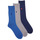 Accesorii Sosete Polo Ralph Lauren 84023PK-MERC 3PK-CREW SOCK-3 PACK Albastru / Gri / Albastru