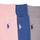 Accesorii Sosete Polo Ralph Lauren 84023PK-MERC 3PK-CREW SOCK-3 PACK Albastru / Gri / Roz