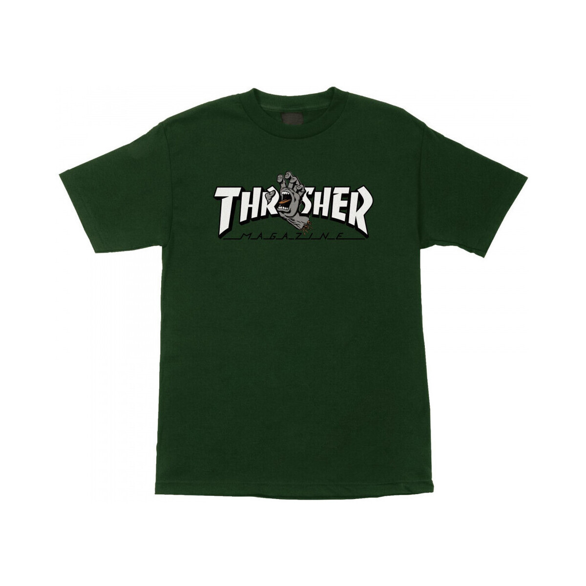 Îmbracaminte Bărbați Tricouri & Tricouri Polo Santa Cruz T-shirt thrasher screaming logo ss verde