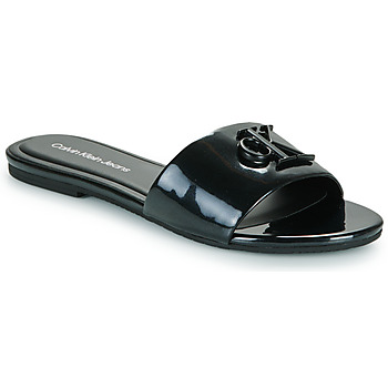 Pantofi Femei Papuci de vară Calvin Klein Jeans FLAT SANDAL SLIDE MG MET Negru