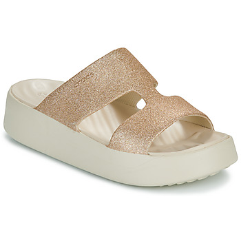 Pantofi Femei Papuci de vară Crocs Getaway PlatformGlitterH-Strap Bej