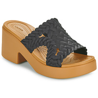 Pantofi Femei Papuci de vară Crocs Brooklyn Woven Slide Heel Negru