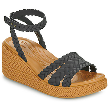 Pantofi Femei Sandale Crocs Brooklyn Woven Ankle Strap Wdg Negru