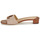 Pantofi Femei Papuci de vară Lauren Ralph Lauren FAY LOGO-SANDALS-FLAT SANDAL Coniac / Bej