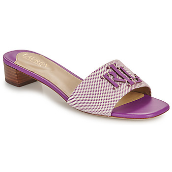 Pantofi Femei Papuci de vară Lauren Ralph Lauren FAY LOGO-SANDALS-FLAT SANDAL Violet / Bej