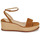Pantofi Femei Sandale Lauren Ralph Lauren LEONA-ESPADRILLES-WEDGE Coniac