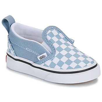 Pantofi Copii Pantofi Slip on Vans TD Slip-On V COLOR THEORY CHECKERBOARD DUSTY BLUE Albastru