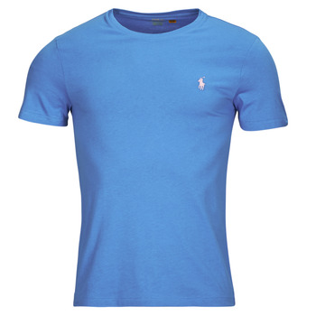 Îmbracaminte Bărbați Tricouri mânecă scurtă Polo Ralph Lauren T-SHIRT AJUSTE EN COTON Albastru / New / England / Blue