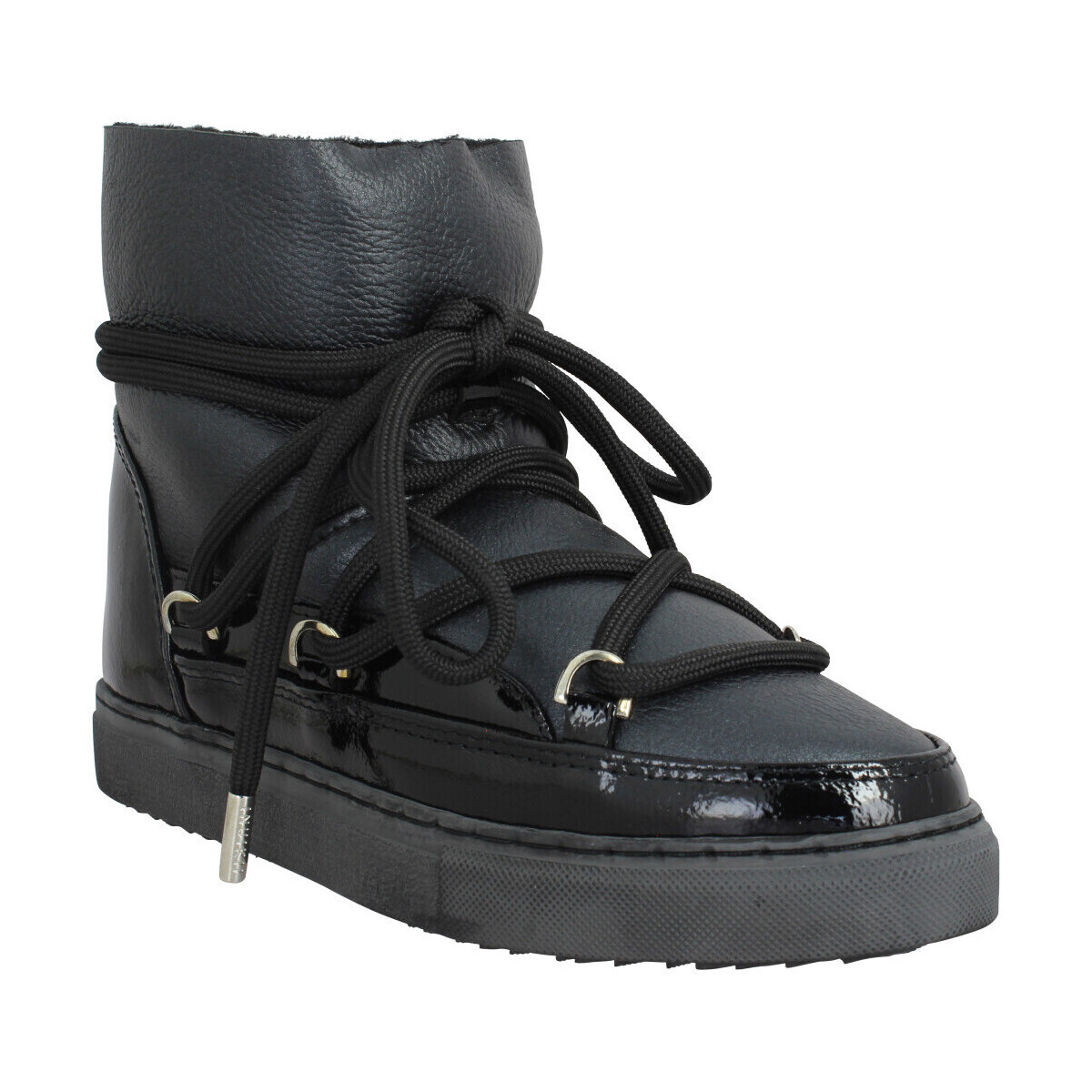 Pantofi Femei Cizme Inuikii Gloss Cuir Femme Noir Negru