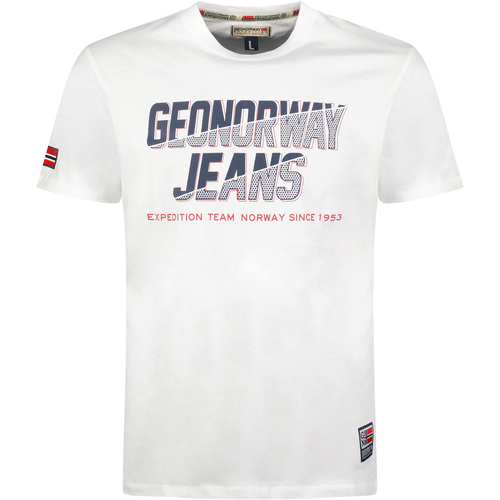 Îmbracaminte Bărbați Tricouri mânecă scurtă Geo Norway SX1046HGNO-WHITE Alb