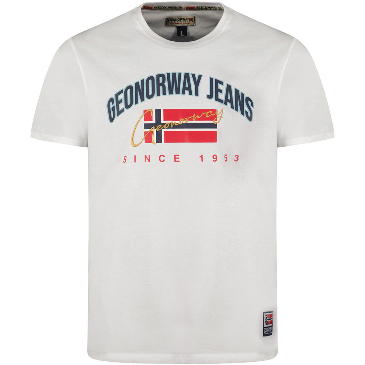 Îmbracaminte Bărbați Tricouri mânecă scurtă Geo Norway SX1052HGNO-WHITE Alb