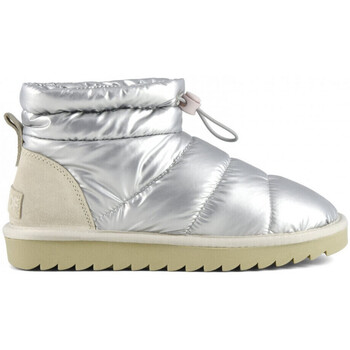 Pantofi Femei Botine Colors of California Short boot in nylon Argintiu