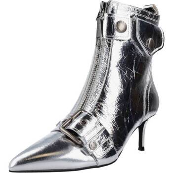 Pantofi Femei Botine Kurt Geiger London HACKNEY KITTEN BOOT Argintiu