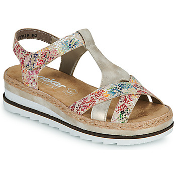 Pantofi Femei Sandale Rieker  Auriu / Multicolor