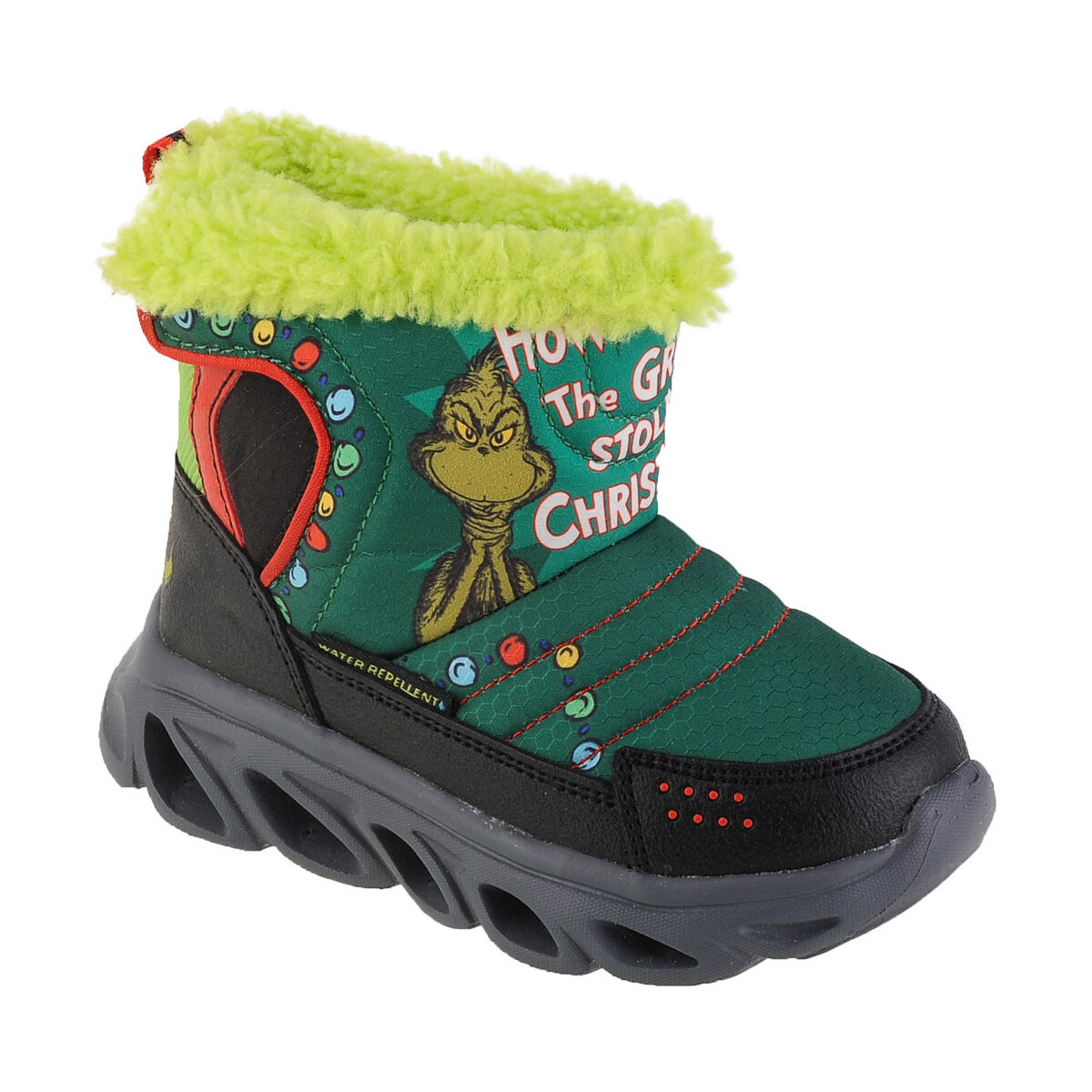 Pantofi Băieți Ghete Skechers Dr. Seuss Hypno-Flash 3.0 Too Late To Be Good verde