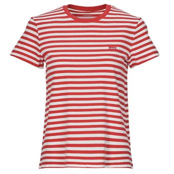 Îmbracaminte Femei Tricouri mânecă scurtă Levi's PERFECT TEE Sandy / Stripe / Script / Red
