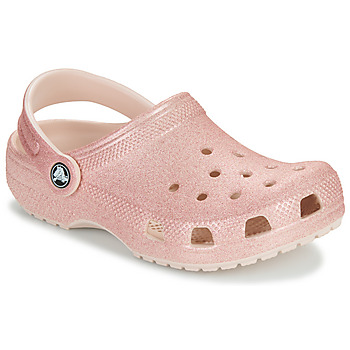 Pantofi Fete Saboti Crocs Classic Glitter Clog K Roz / Glitter