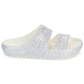 Crocs Classic Glitter Sandal v2 K Alb / Glitter