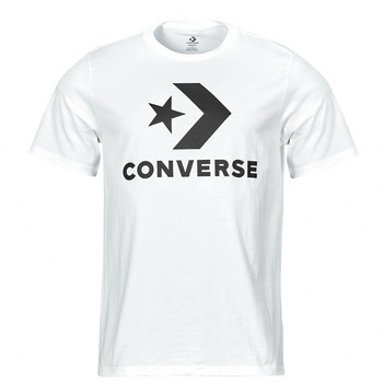 Îmbracaminte Tricouri mânecă scurtă Converse STAR CHEVRON TEE WHITE Alb