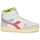 Pantofi Femei Pantofi sport stil gheata Diadora MAGIC BASKET MID Alb / Gri / Roz