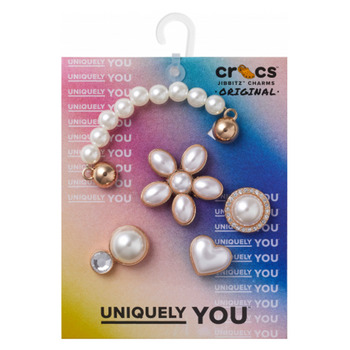 Crocs Dainty Pearl Jewelry 5 Pack Alb / Auriu