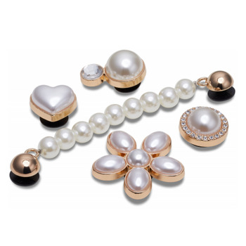 Crocs Dainty Pearl Jewelry 5 Pack Alb / Auriu