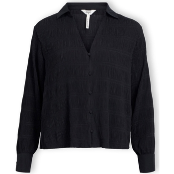 Îmbracaminte Femei Topuri și Bluze Object Stina Shirt L/S  - Black Negru