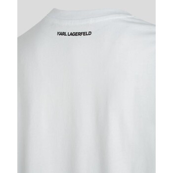 Karl Lagerfeld 240W1727 OVERSIZED IKONIK VARSITY TEE Alb