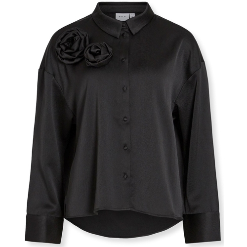 Îmbracaminte Femei Topuri și Bluze Vila Medina Rose Shirt L/S - Black Negru