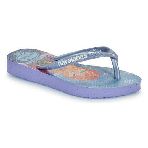 Pantofi Fete  Flip-Flops Havaianas KIDS SLIM PRINCESS albastru