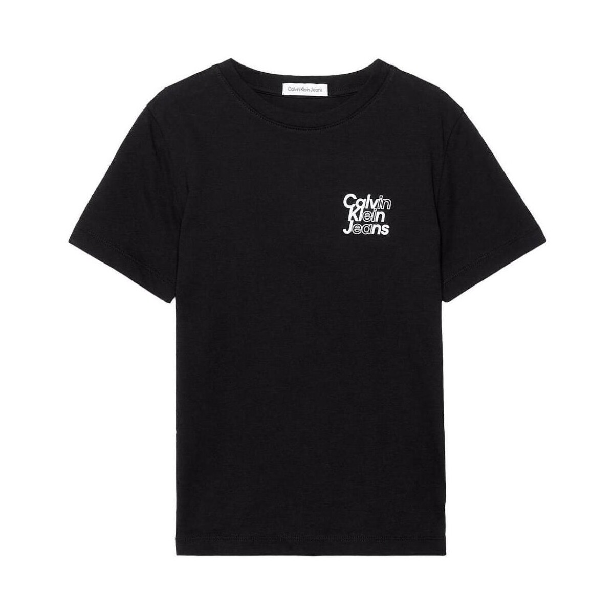 Îmbracaminte Băieți Tricouri mânecă scurtă Calvin Klein Jeans  Negru