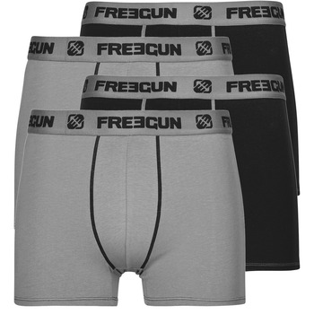 Freegun BOXERS COTON P2 X4 Gri / Negru