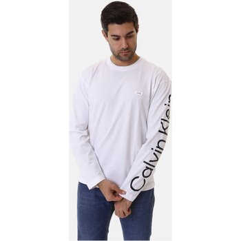 Îmbracaminte Bărbați Tricouri cu mânecă lungă  Calvin Klein Jeans K10K112770 Alb