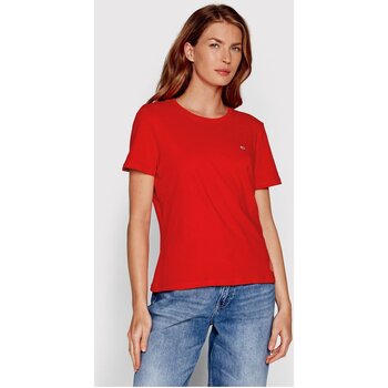 Îmbracaminte Femei Tricouri & Tricouri Polo Tommy Jeans DW0DW14616 roșu